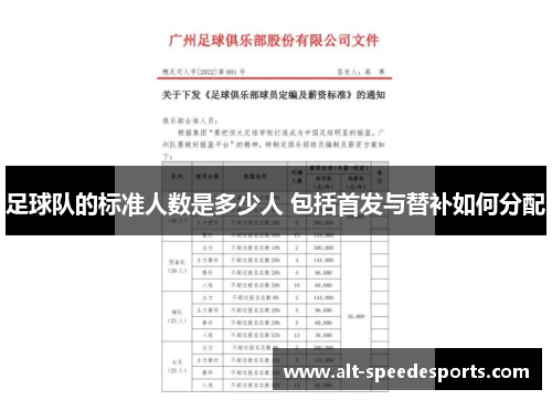 足球队的标准人数是多少人 包括首发与替补如何分配